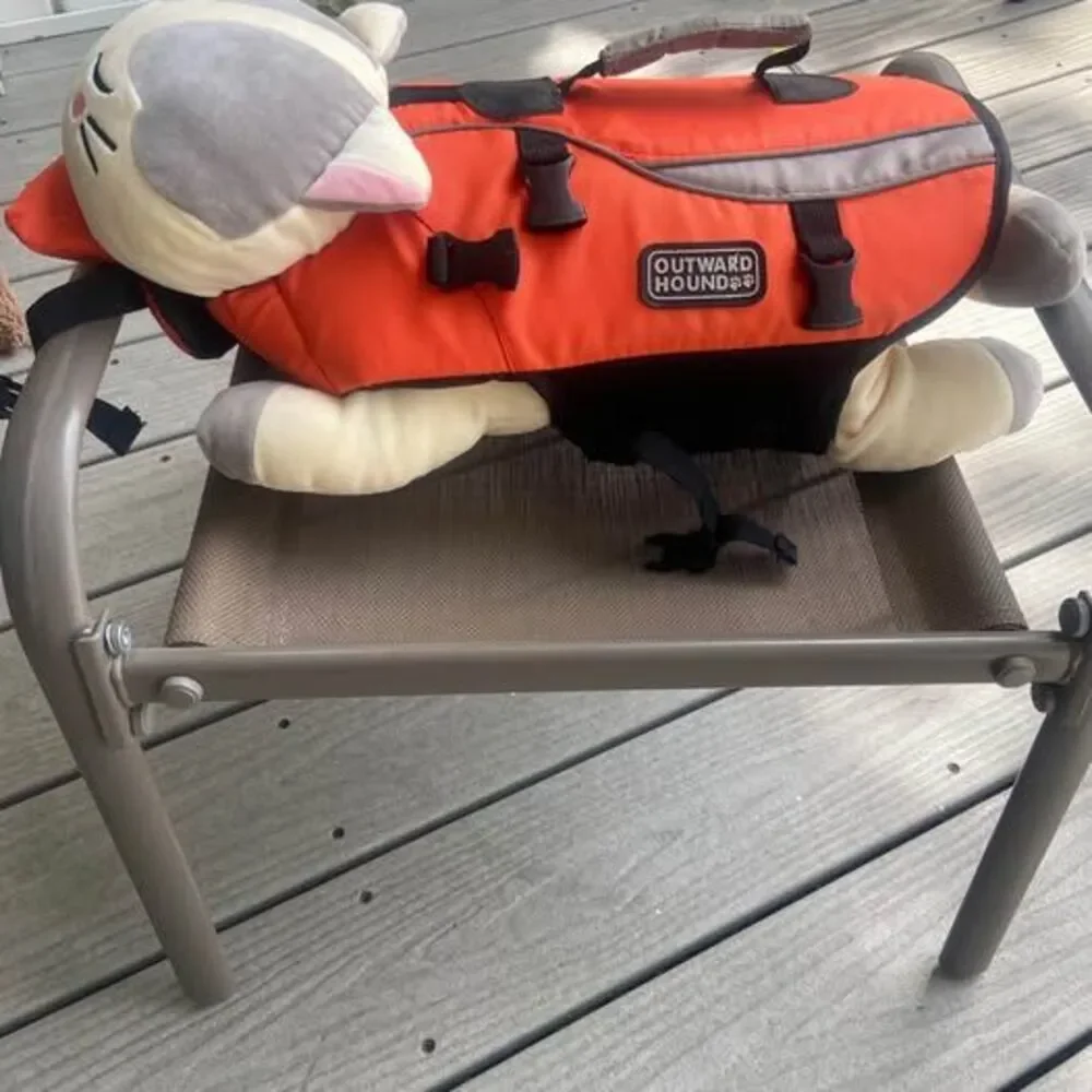 Outward Hound Dog Life Jacket Vest Adjustable Orange Small Pet Life Preserver